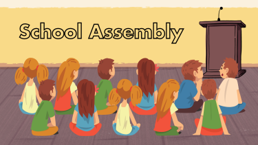 Children sitting for School Assembly
