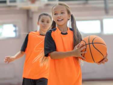Kids playing Basketball