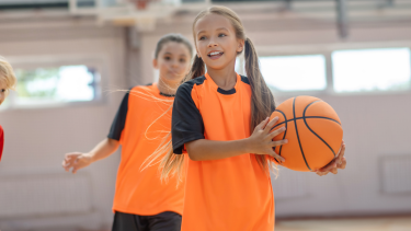 Kids playing Basketball