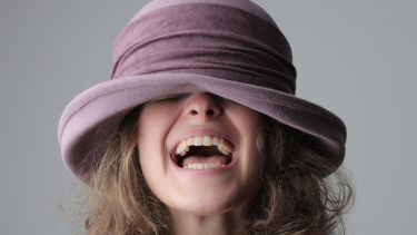 Girl wearing a hat