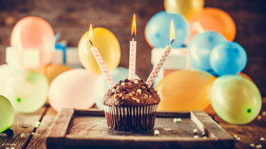 Cupcake with Balloons Cupcake with Balloons