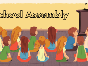 Children sitting for School Assembly