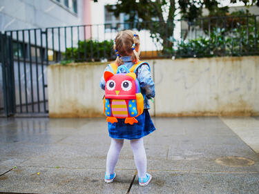 small child with back pack