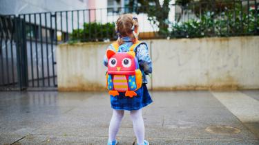 small child with back pack