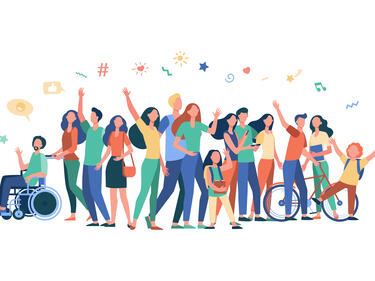 Diverse community of people