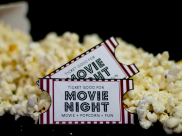 Movie Night tickets and Popcorn