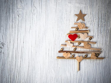 Wooden craft Christmas tree