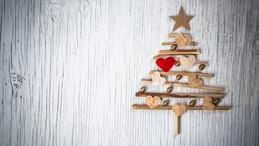 Wooden craft Christmas tree