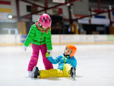 Children at skating rink