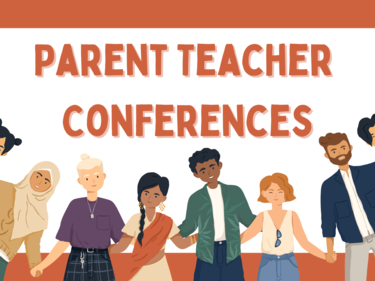 Parent Conferences Sign with people